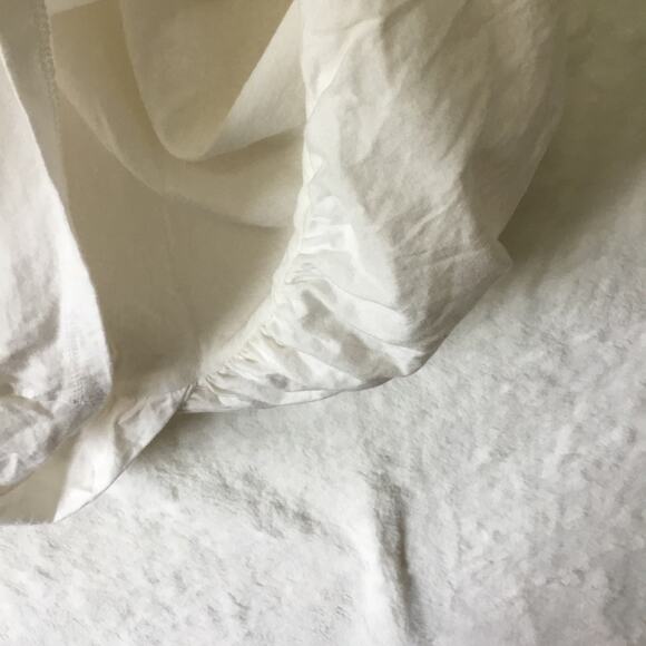 Anthropologie White Draped Short-Sleeve Crop T-Shirt - Picture 16 of 16